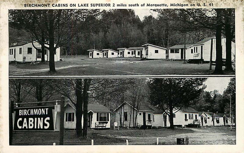 Birchmont Cabins - Vintage Postcard (newer photo)